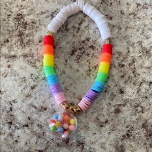 Rainbow clay bead Bracelet